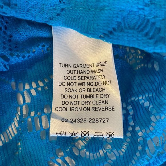 CASTRO  Blue Lace Detail Mini Dress Size XS - Picture 5 of 6